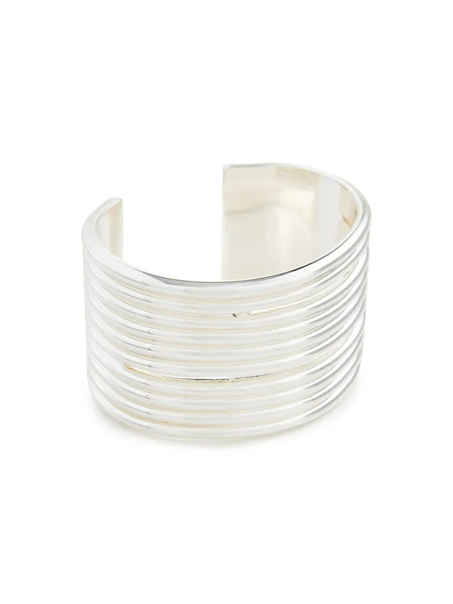 Madewell Madewell リブ編み ステートメント カフブレスレット ウォームシルバーの商品画像