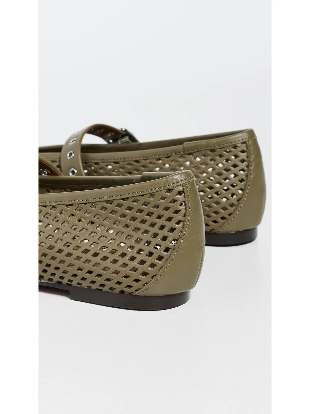 Madewell Remy Mary Jane Flats（パンチングレザー／オリーブ色） - 画像4