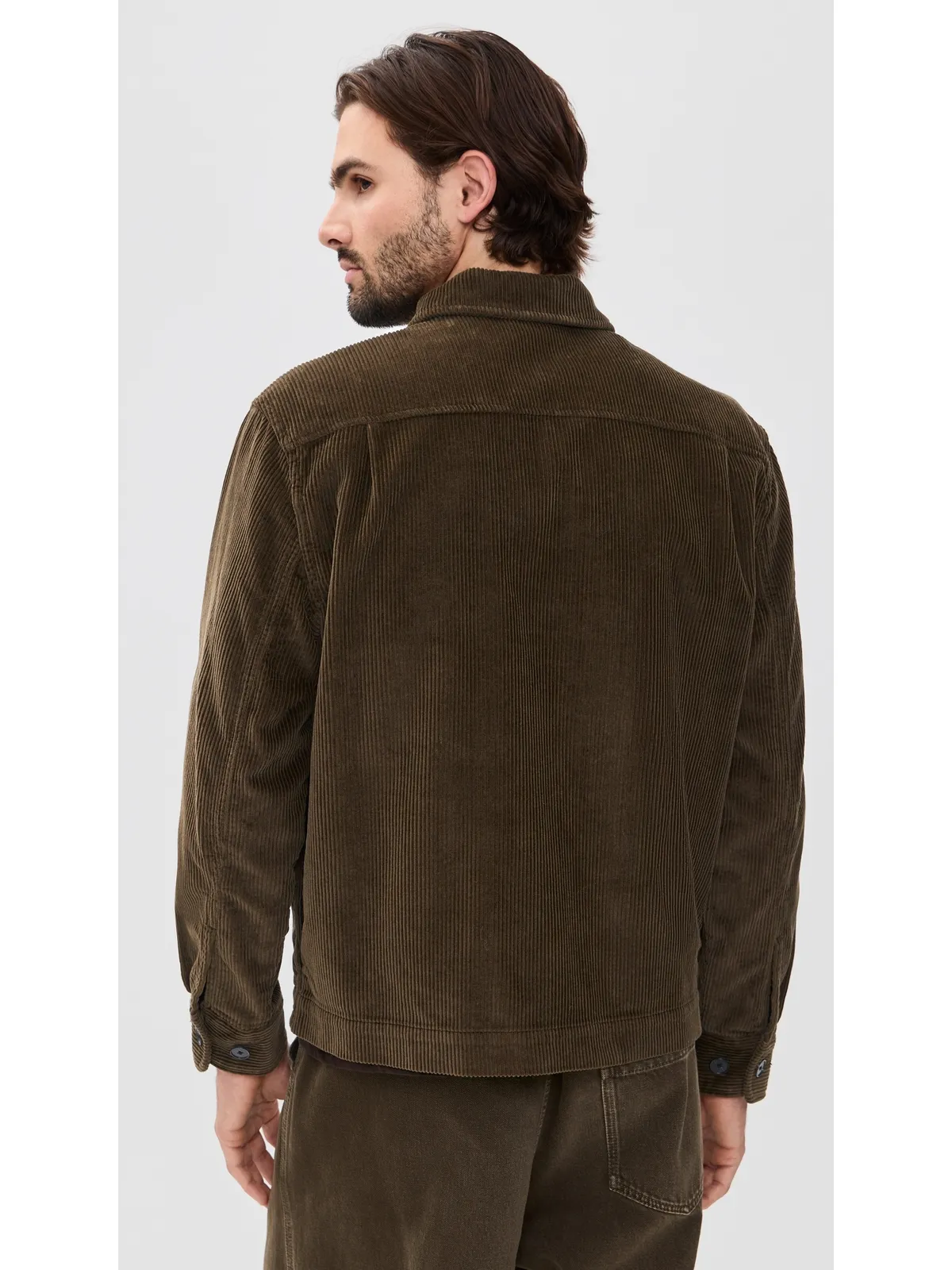 Madewell コーデュロイ ジップジャケット エクスペディショングリーン - 画像3