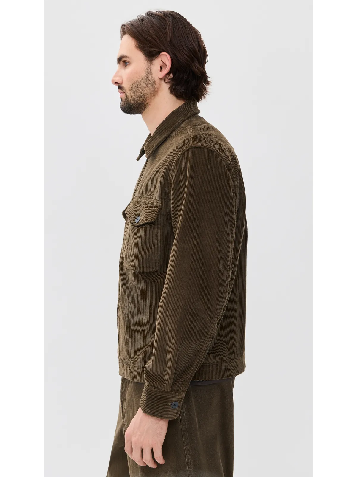 Madewell コーデュロイ ジップジャケット エクスペディショングリーン - 画像4