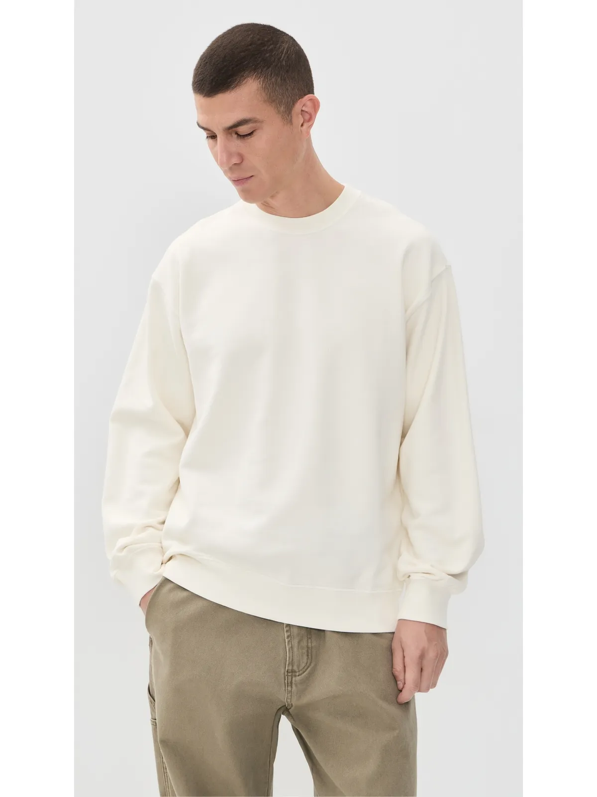 Madewell The McCarren Midweight Crewneck Sweatshirt ヴィンテージアイボリー - 画像2