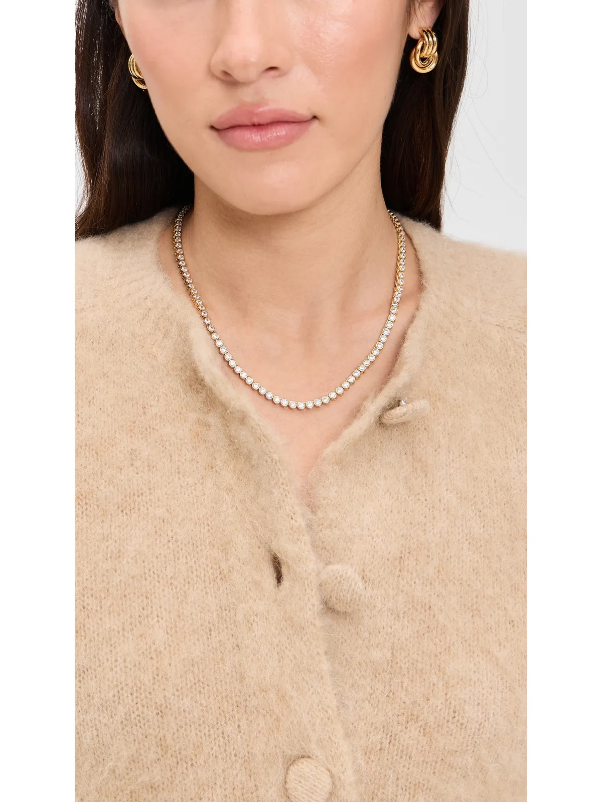Madewell テニスコレクション ベゼルセット クリスタルネックレス - 画像3