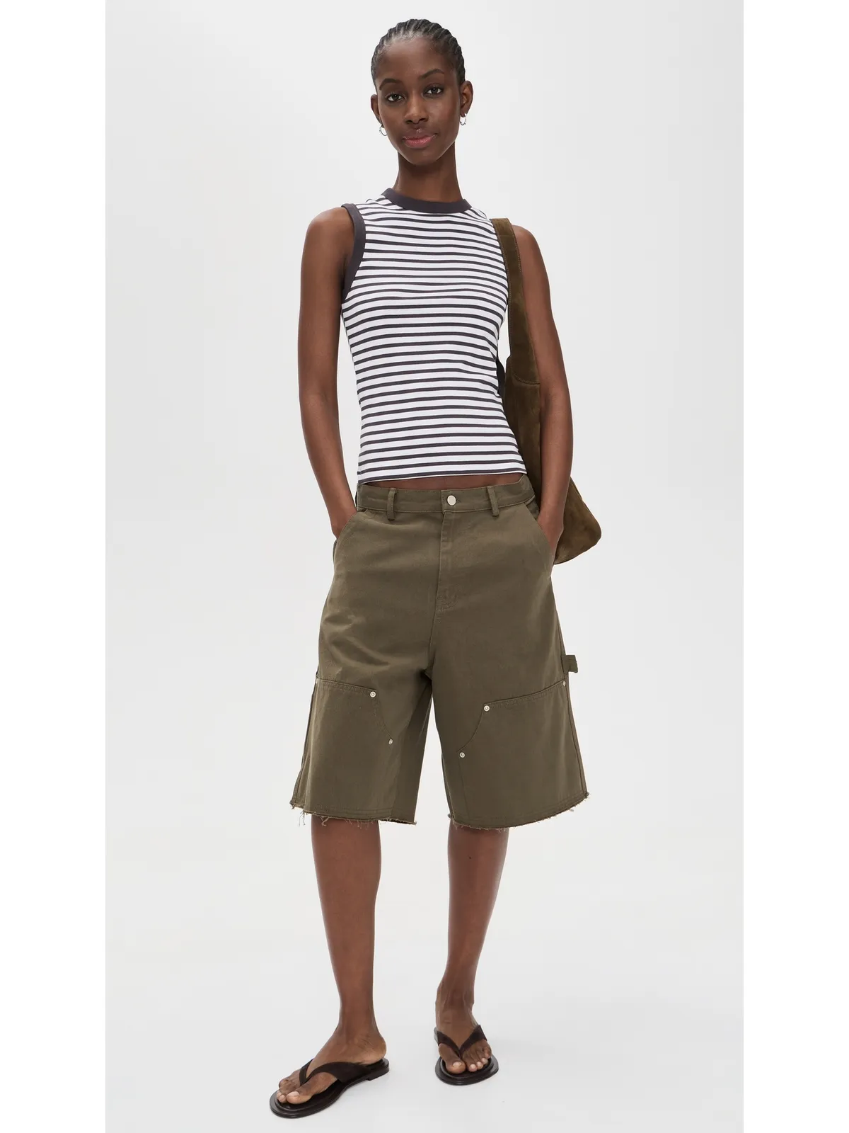 Madewell 90年代シェルタンクトップ ニューヨークストライプ - 画像5