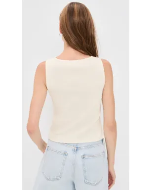 Madewell リブ編みクルーネック ノースリーブトップ - サムネイル3