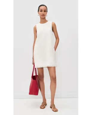 Madewell ボニー リネン シフト ワンピース アイボリー - サムネイル5