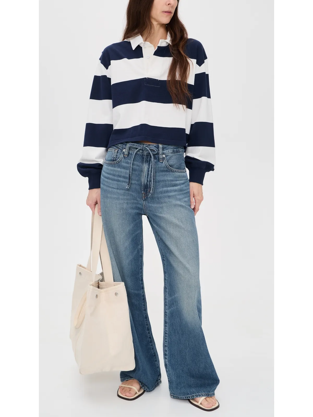 Madewell ペティット・アルティメット・ワイドレッグジーンズ（エアリーデニム／ピケットウォッシュ） - 画像5