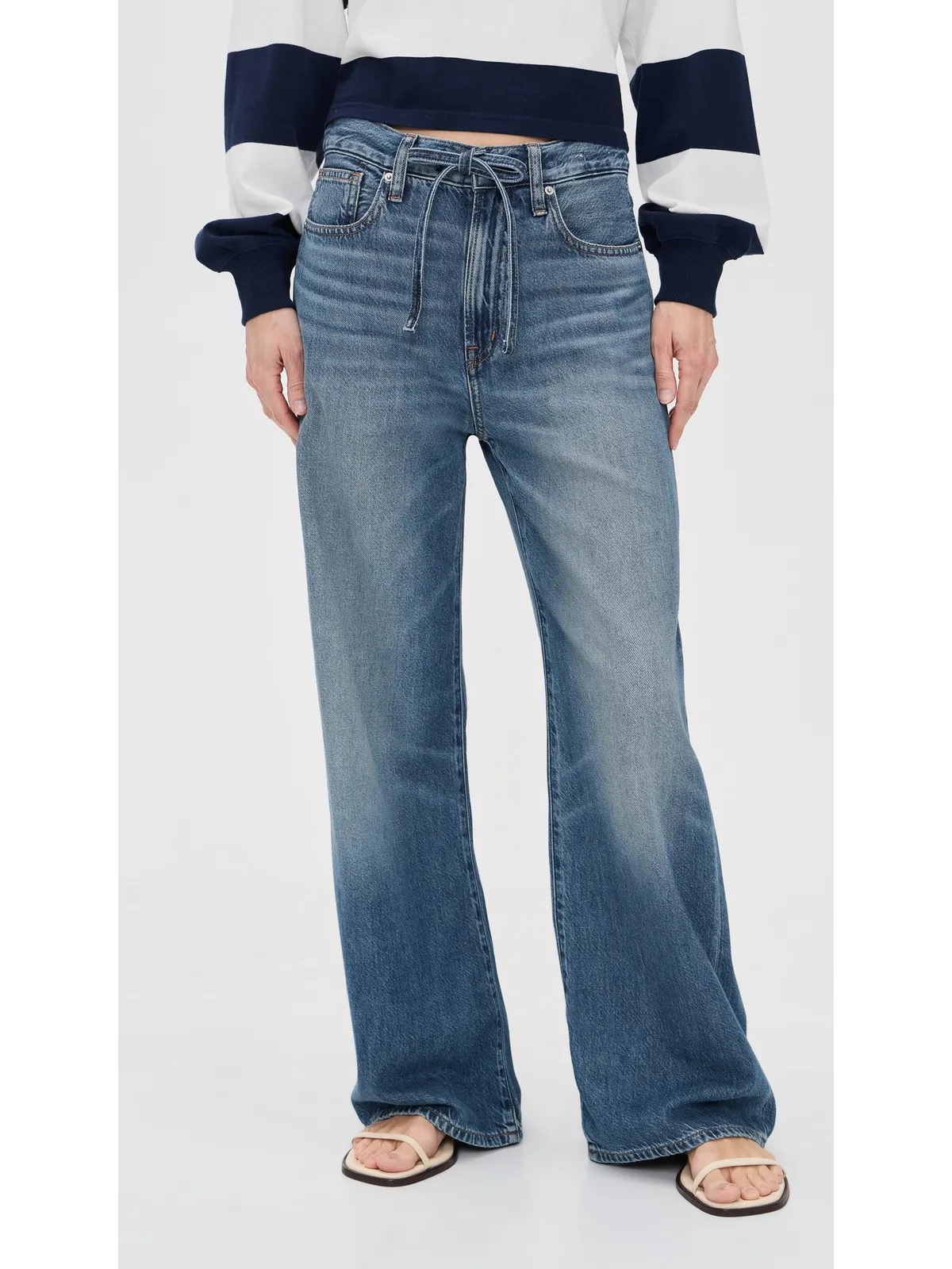Madewell ペティット・アルティメット・ワイドレッグジーンズ（エアリーデニム／ピケットウォッシュ） - 画像2