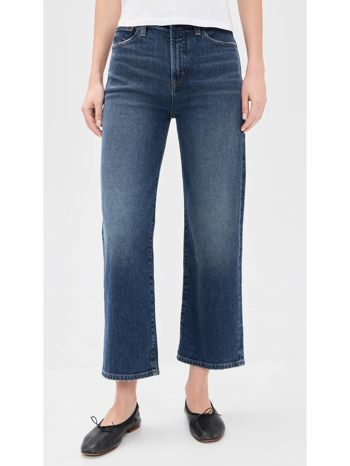 Madewell Perfect Vintage Wide Leg Crop Jeans ミッドナイトウォーターズウォッシュ - 画像2