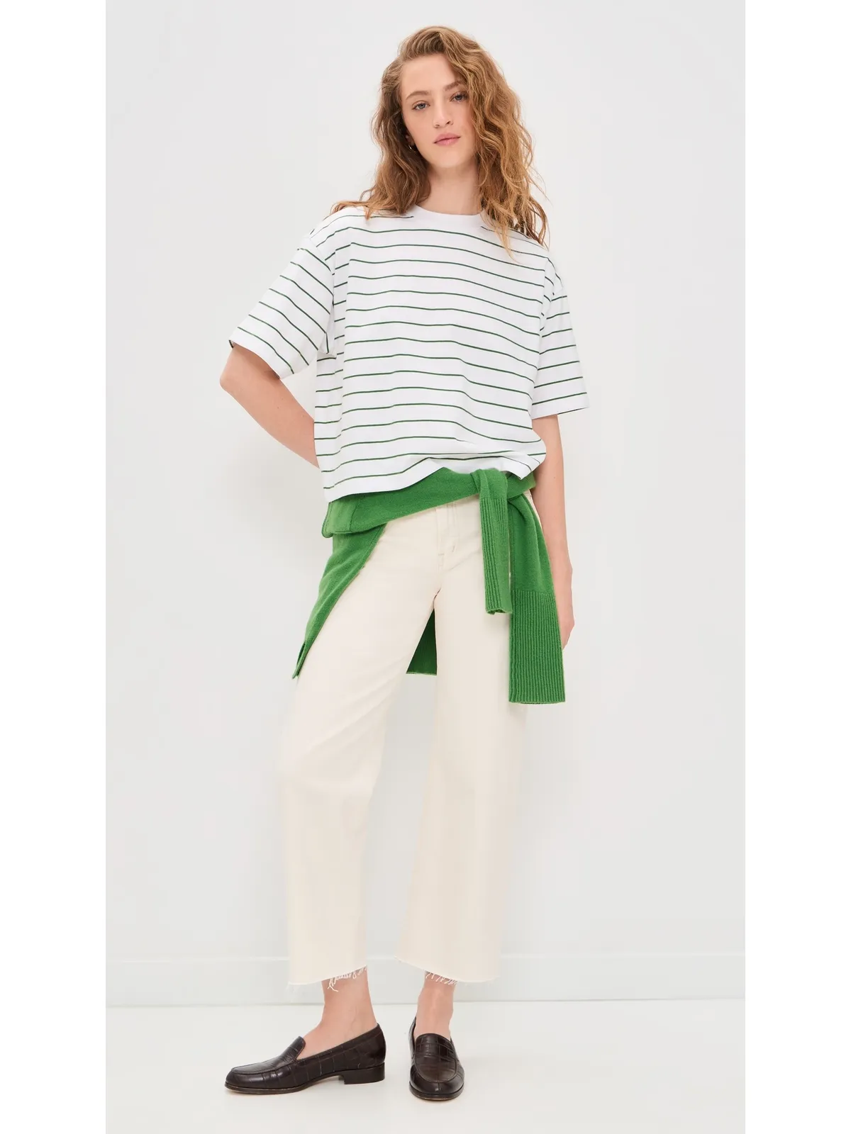 Madewell ボクシー・クロップ・ティー フレンチストライプニット - 画像5