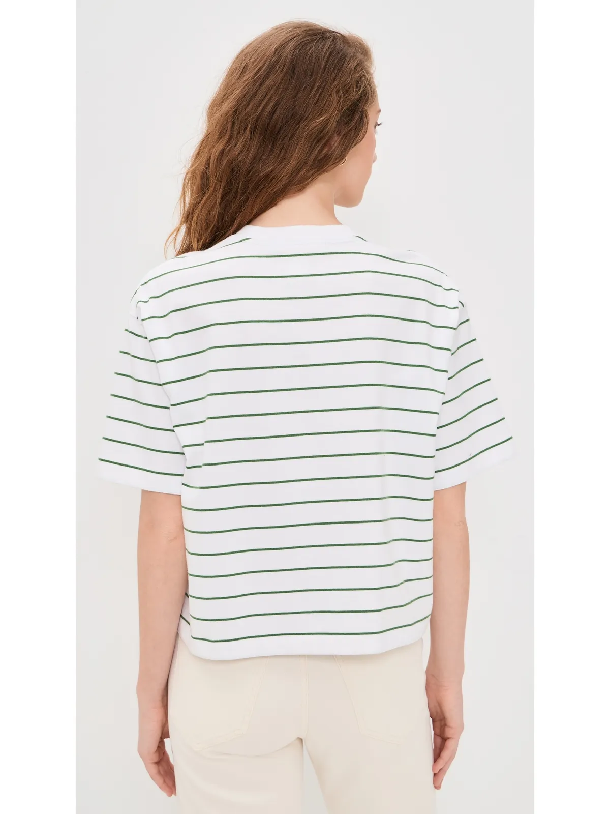 Madewell ボクシー・クロップ・ティー フレンチストライプニット - 画像3