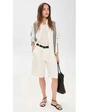 Madewell The Easy Shirt ボールド配置ストライプ ブラック - サムネイル5