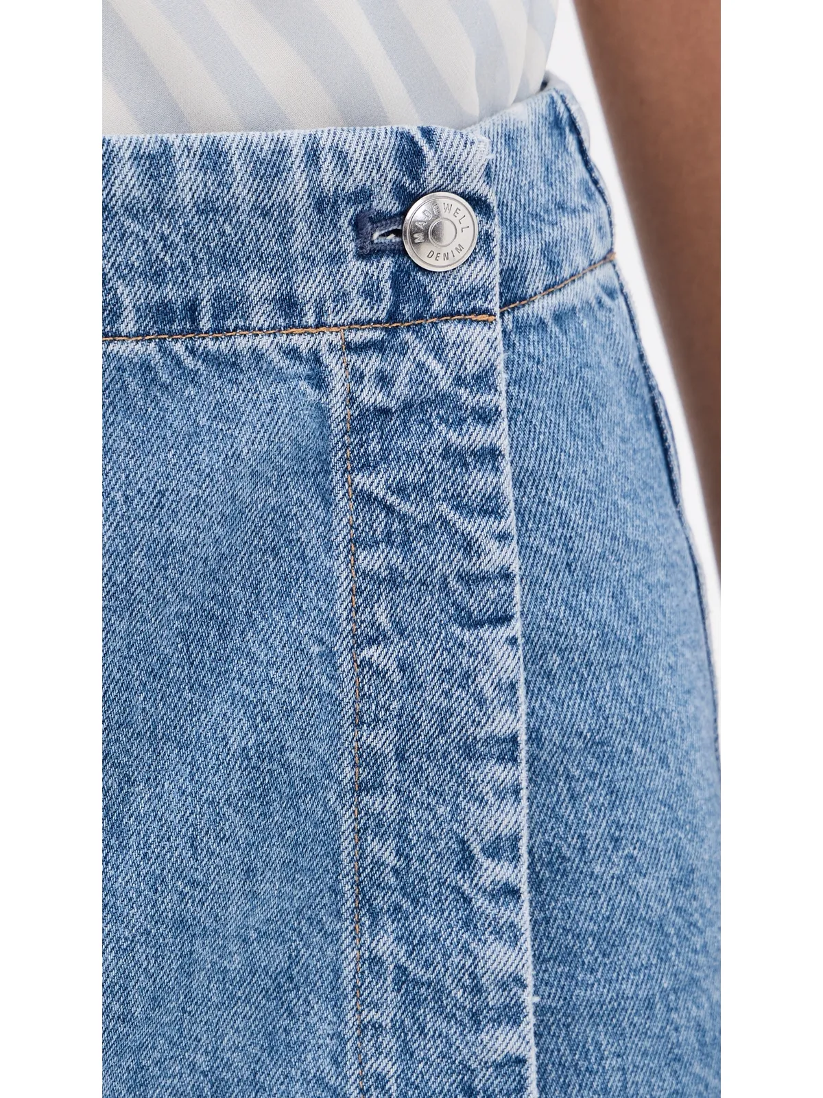 Madewell デニム ラップ ミニ スコート - 画像6