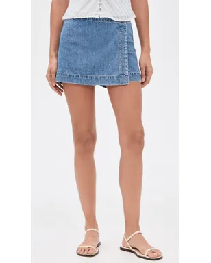 Madewell デニム ラップ ミニ スコート - サムネイル2