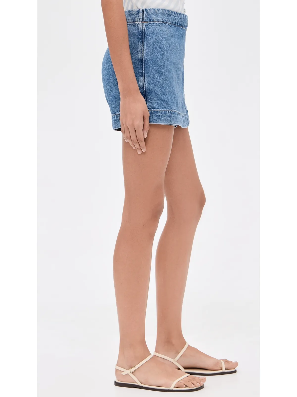 Madewell デニム ラップ ミニ スコート - 画像4