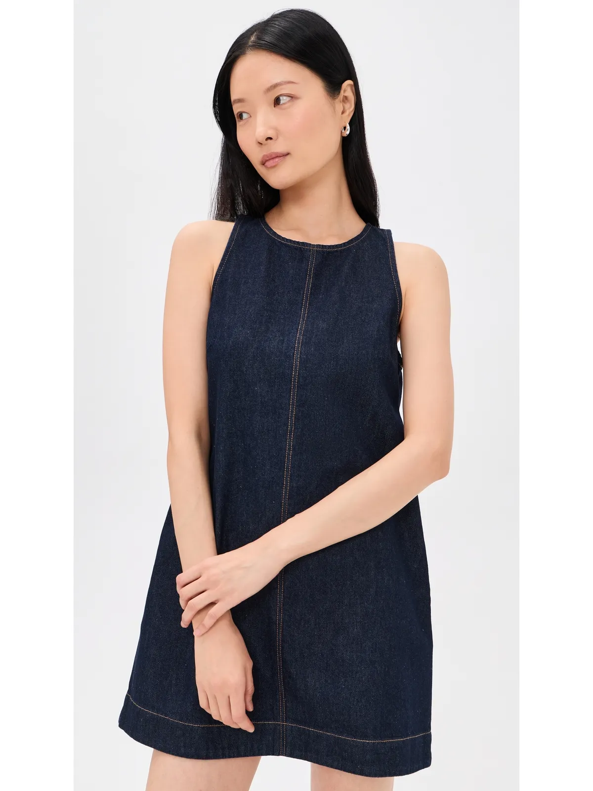 Madewell デニム ミニ シフトドレス - 画像2