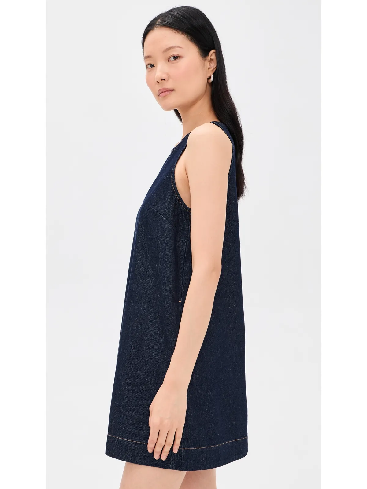 Madewell デニム ミニ シフトドレス - 画像4