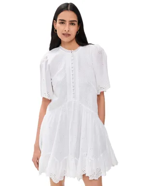 Madewell アイレットミニドレス ホワイト - サムネイル1