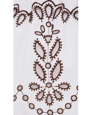 Madewell 刺繍入りノースリーブ バブルトップ ポプリン ホワイトアイレット - サムネイル6