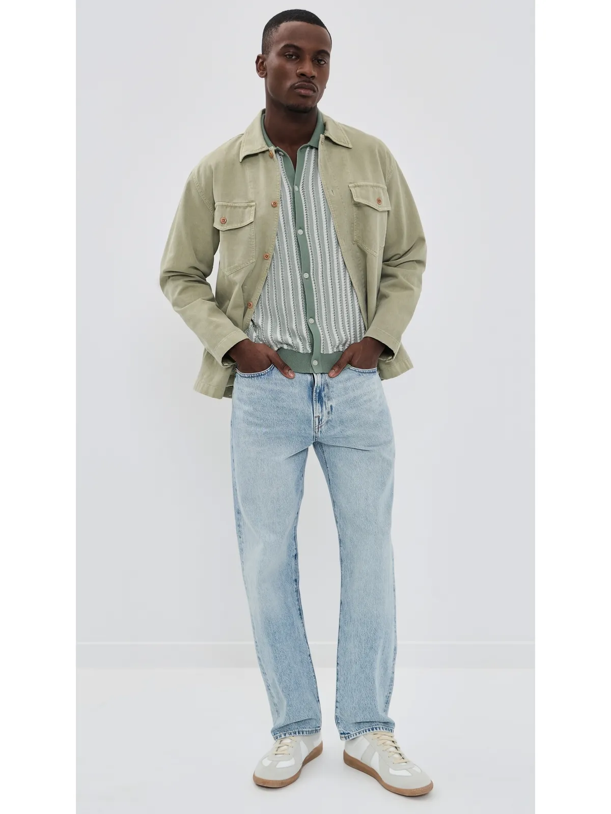 Madewell コットン縦ストライプ ポロシャツ - 画像5