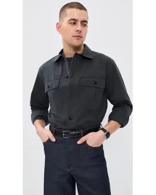 Madewell コットンツイル ワークシャツ ペッパー - サムネイル3