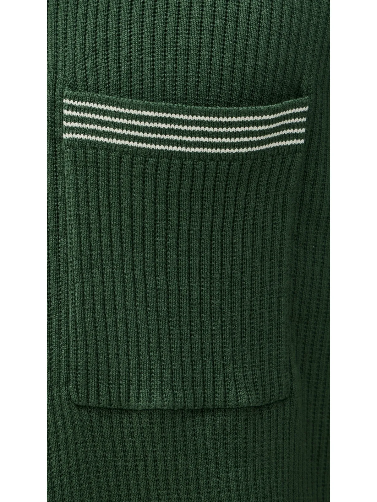 Madewell マーチストライプ 半袖ポロシャツ ボタニカルグリーン - 画像6