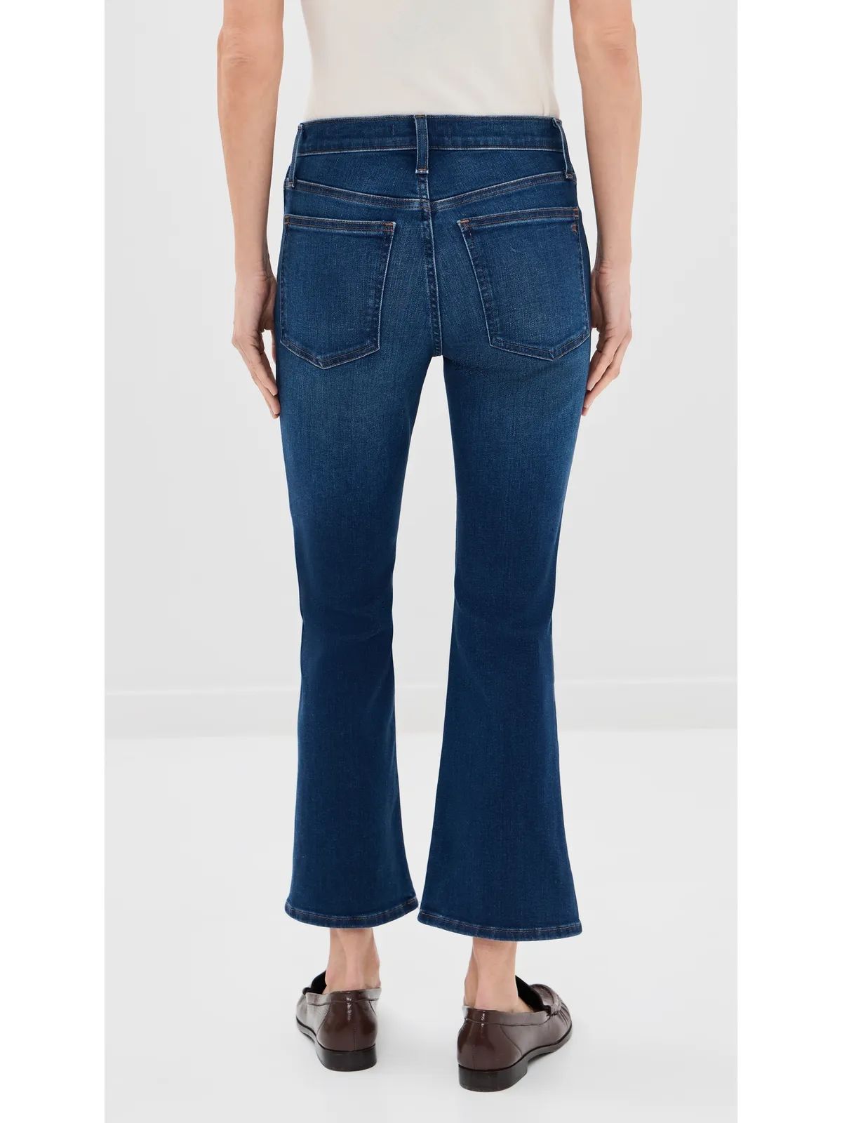 Madewell ペティット ストレッチ フレアクロップ ジーンズ Osgoode Wash - 画像3