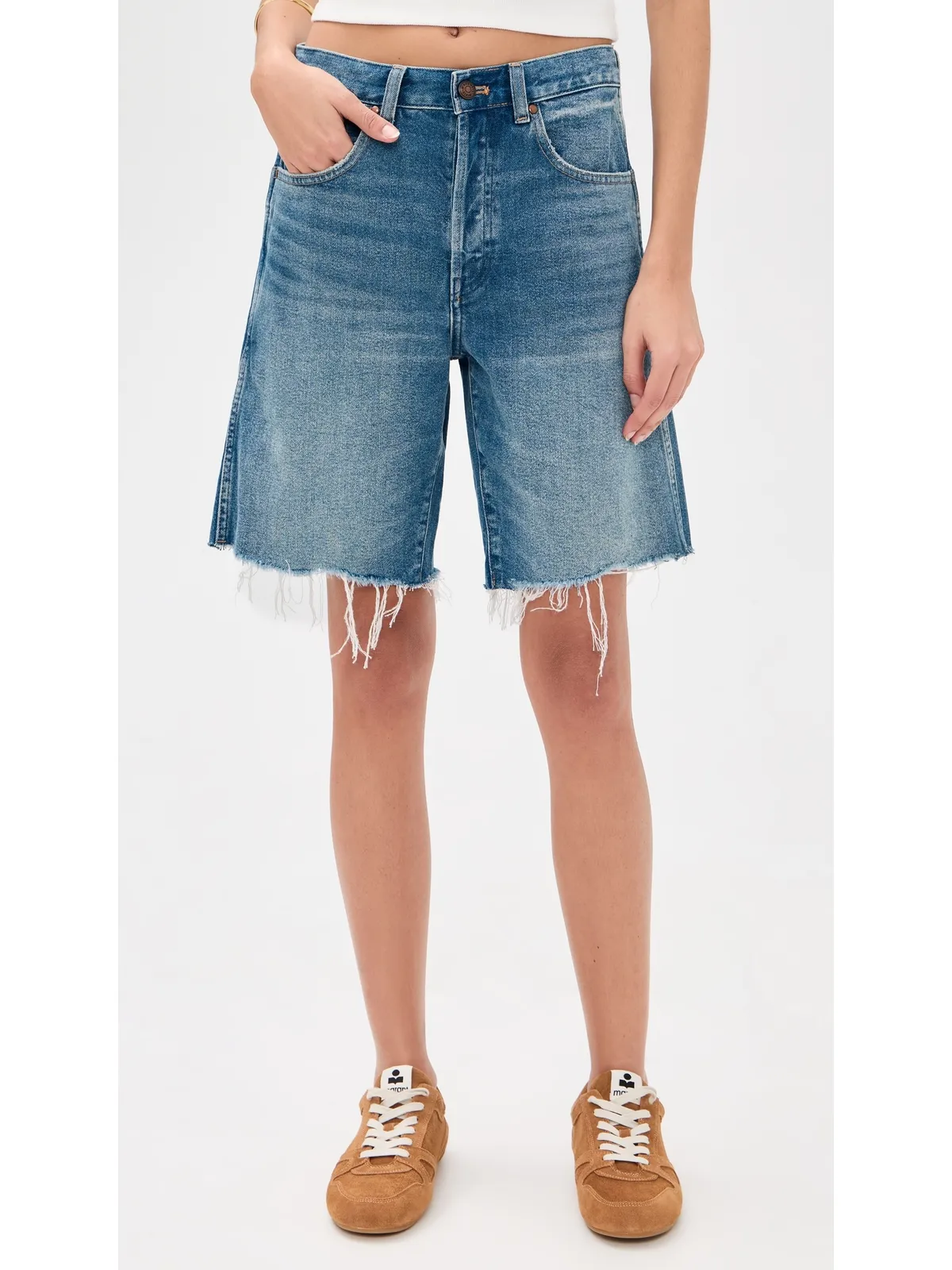 Madewell Essex デニムショーツ レトロ ブライトウォッシュ - 画像2