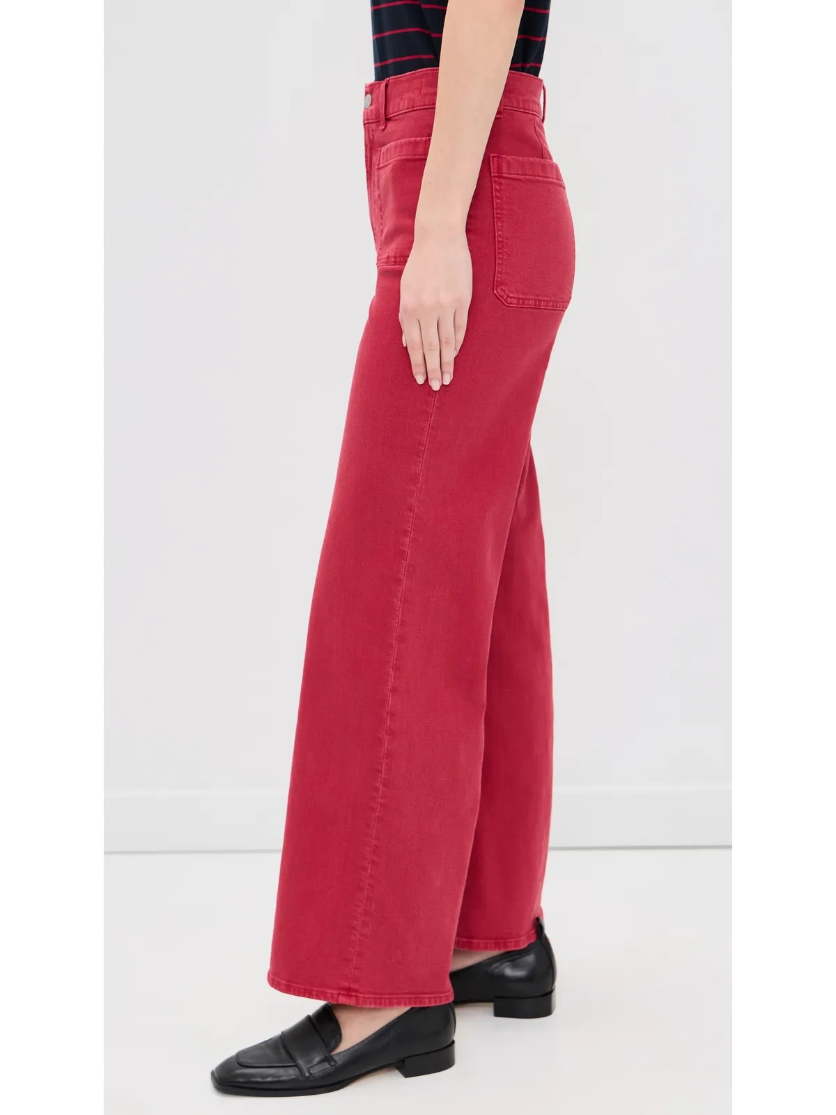 Madewell エミー ワイドレッグ パンツ チェリー - 画像4