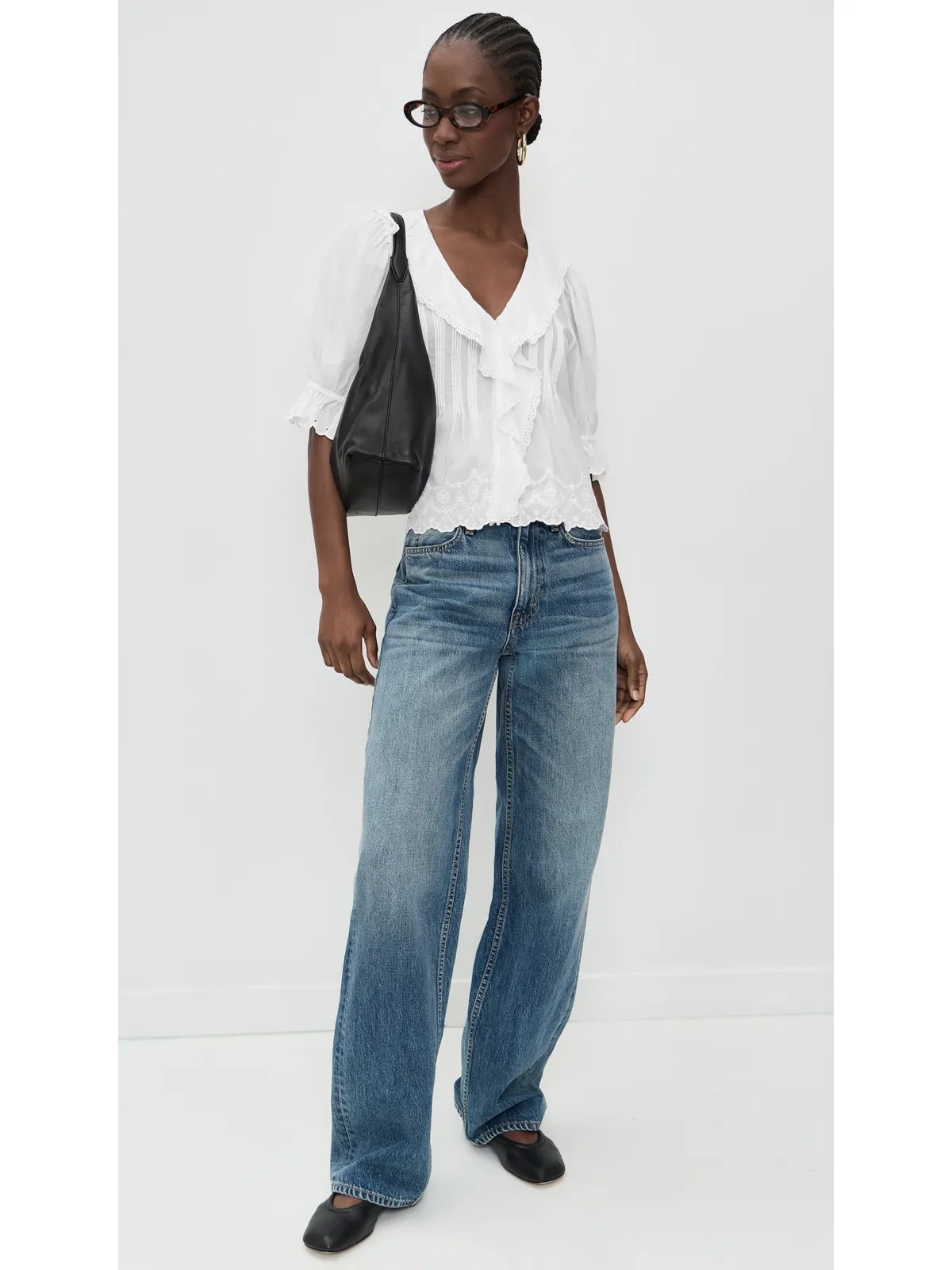 Madewell フリルパフスリーブトップ - 画像5
