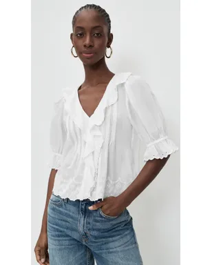 Madewell フリルパフスリーブトップ - サムネイル2