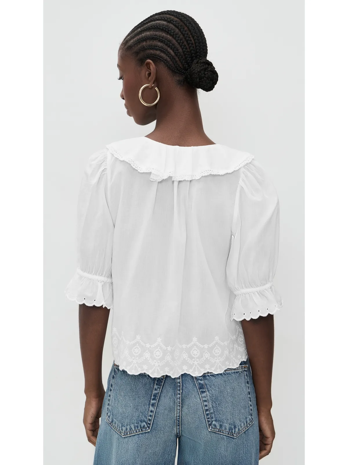 Madewell フリルパフスリーブトップ - 画像3
