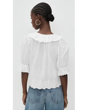 Madewell フリルパフスリーブトップ - サムネイル3