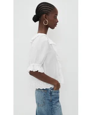 Madewell フリルパフスリーブトップ - サムネイル4