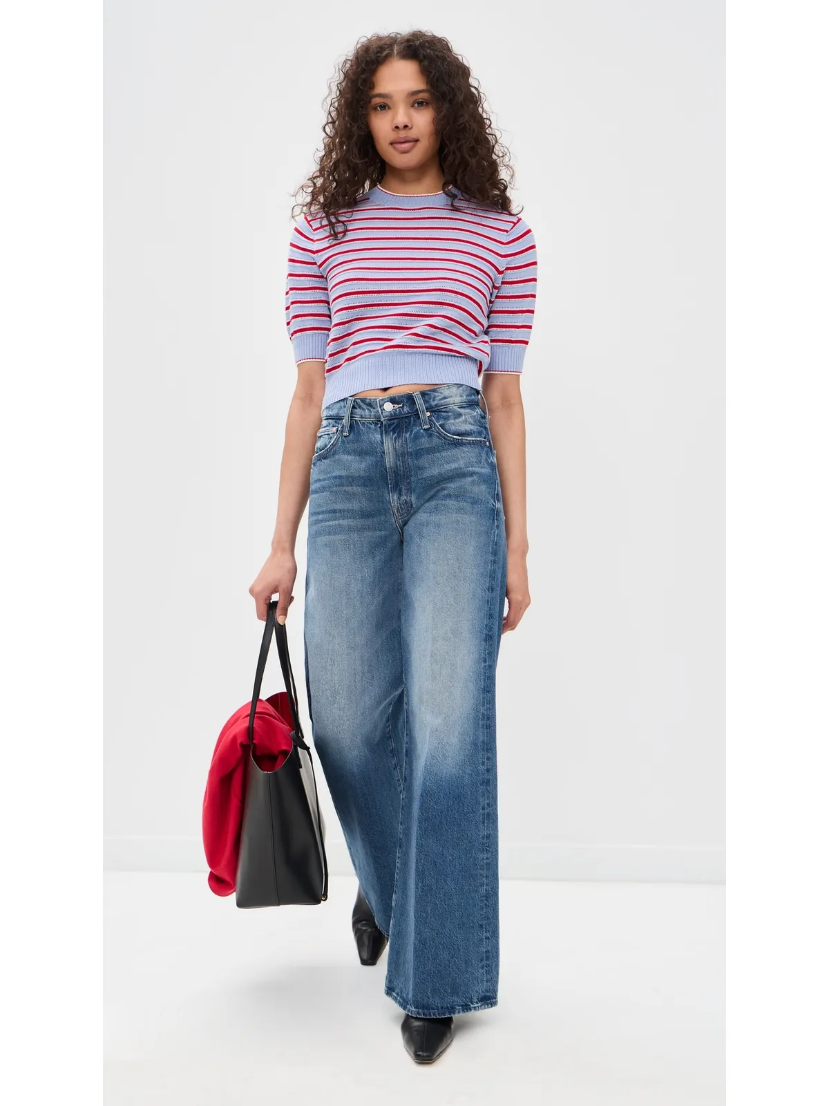 Madewell エラ ステッチ ストライプ Tシャツ - 画像5