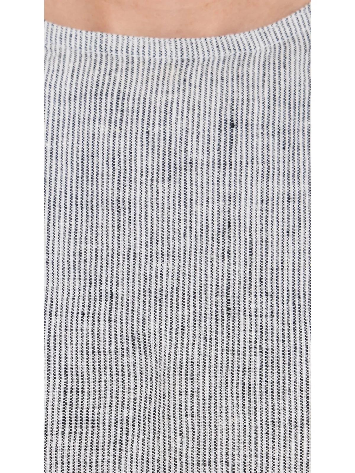 Madewell プリーツリネン・トップス ブラック×ホワイトストライプ - 画像6