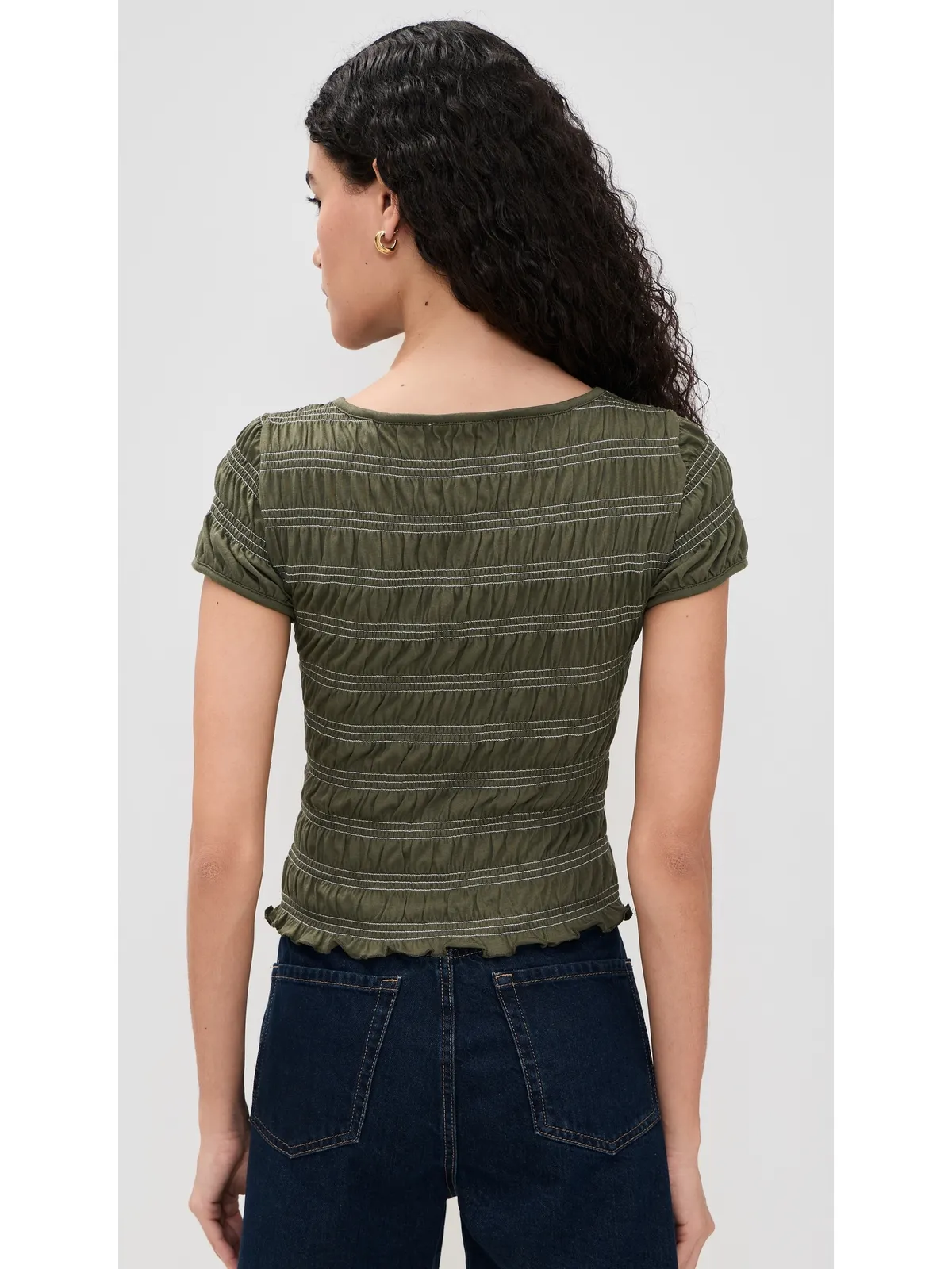 Madewell スモックショートスリーブトップ - 画像3