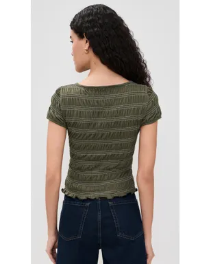 Madewell スモックショートスリーブトップ - サムネイル3