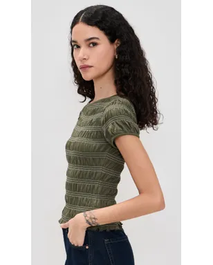 Madewell スモックショートスリーブトップ - サムネイル4