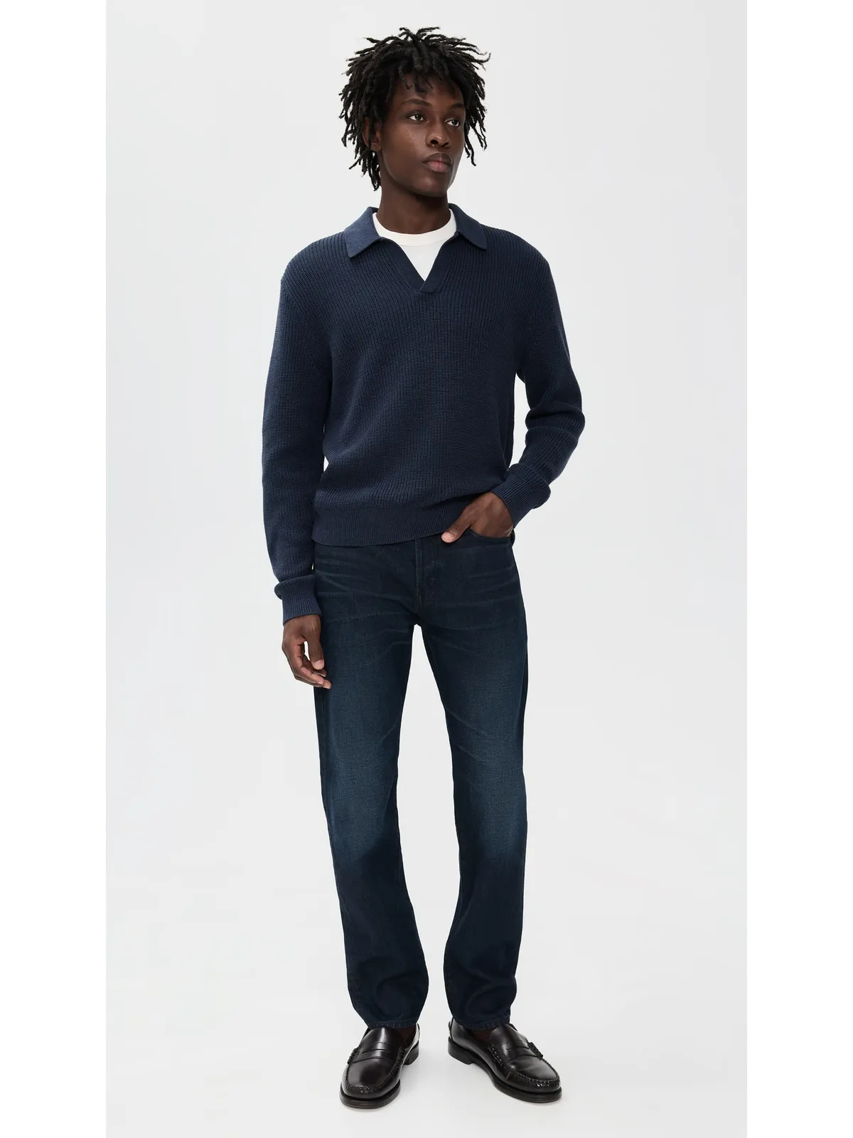Madewell シャカーステッチ セーター ポロ - 画像5