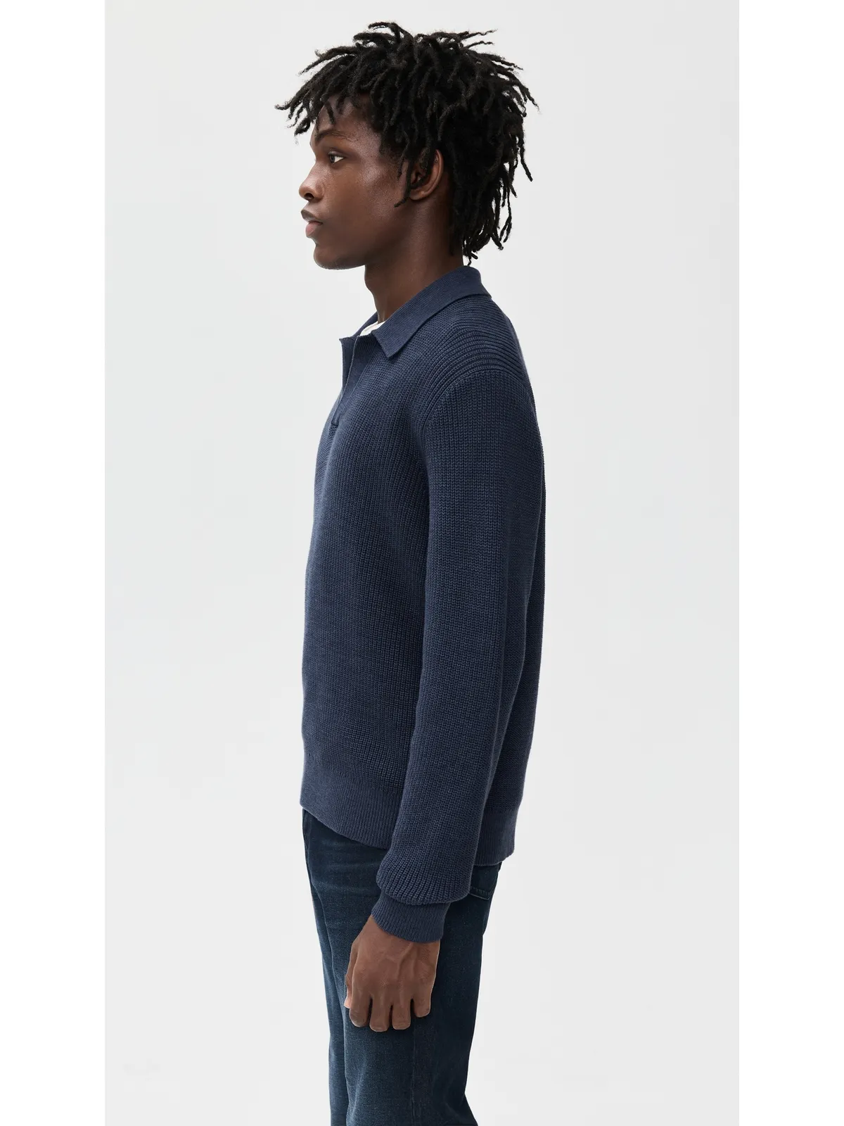 Madewell シャカーステッチ セーター ポロ - 画像4