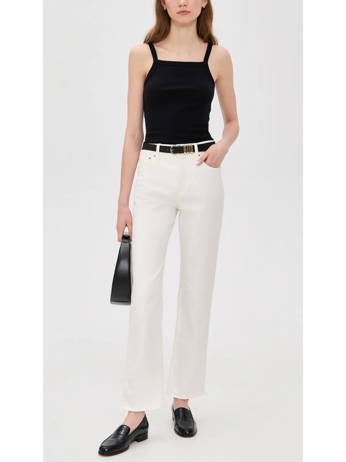 Madewell ロングラインストレートジーンズ（Tile White） - 画像5