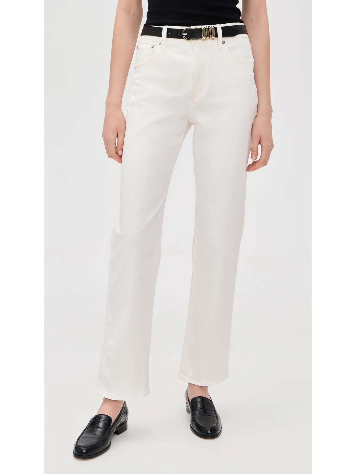 Madewell ロングラインストレートジーンズ（Tile White） - 画像2