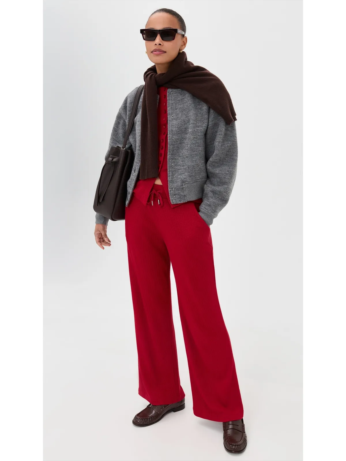 Madewell ジョーン クルーネック ワッフルトップ - 画像5