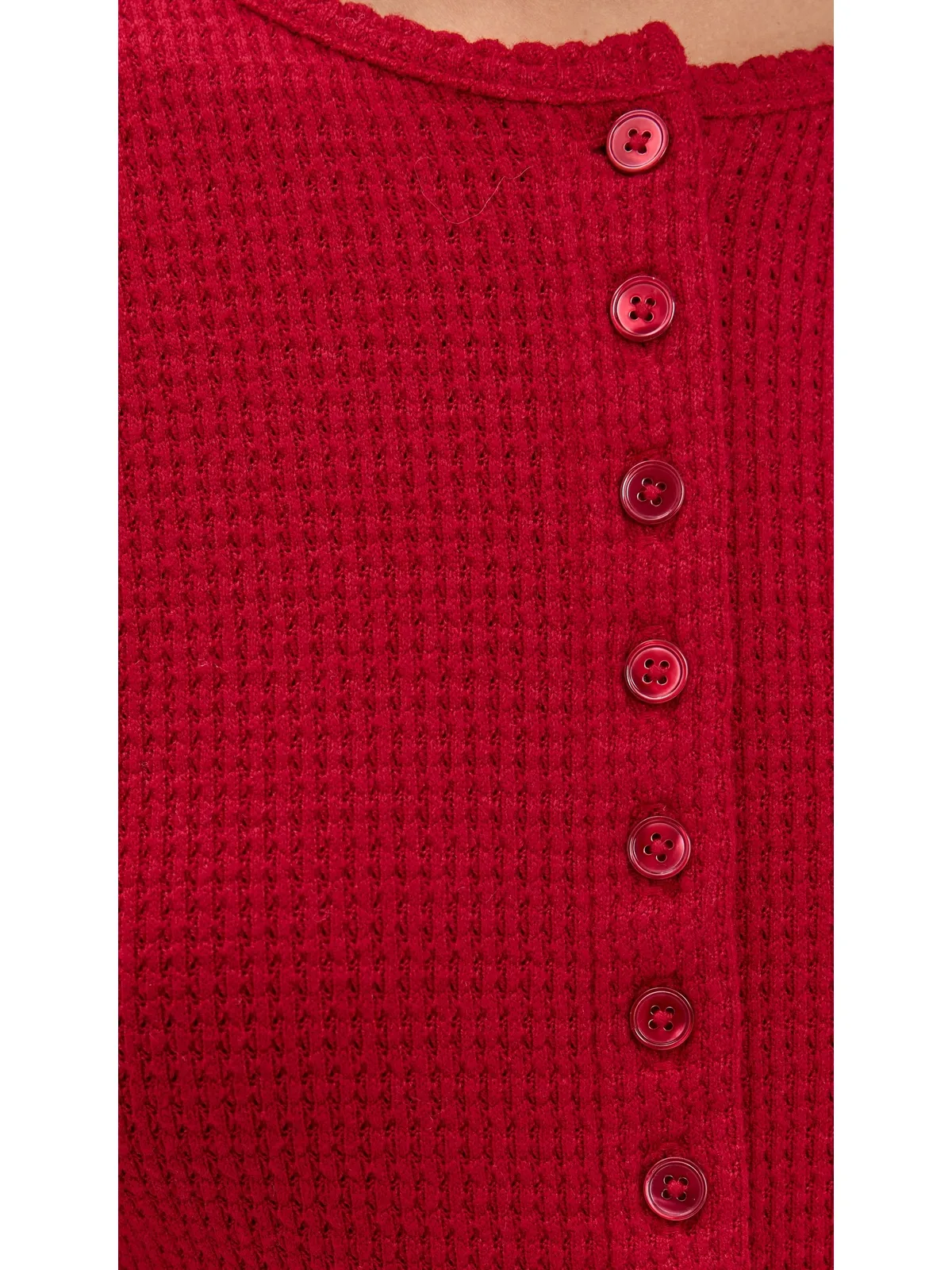 Madewell ジョーン クルーネック ワッフルトップ - 画像6