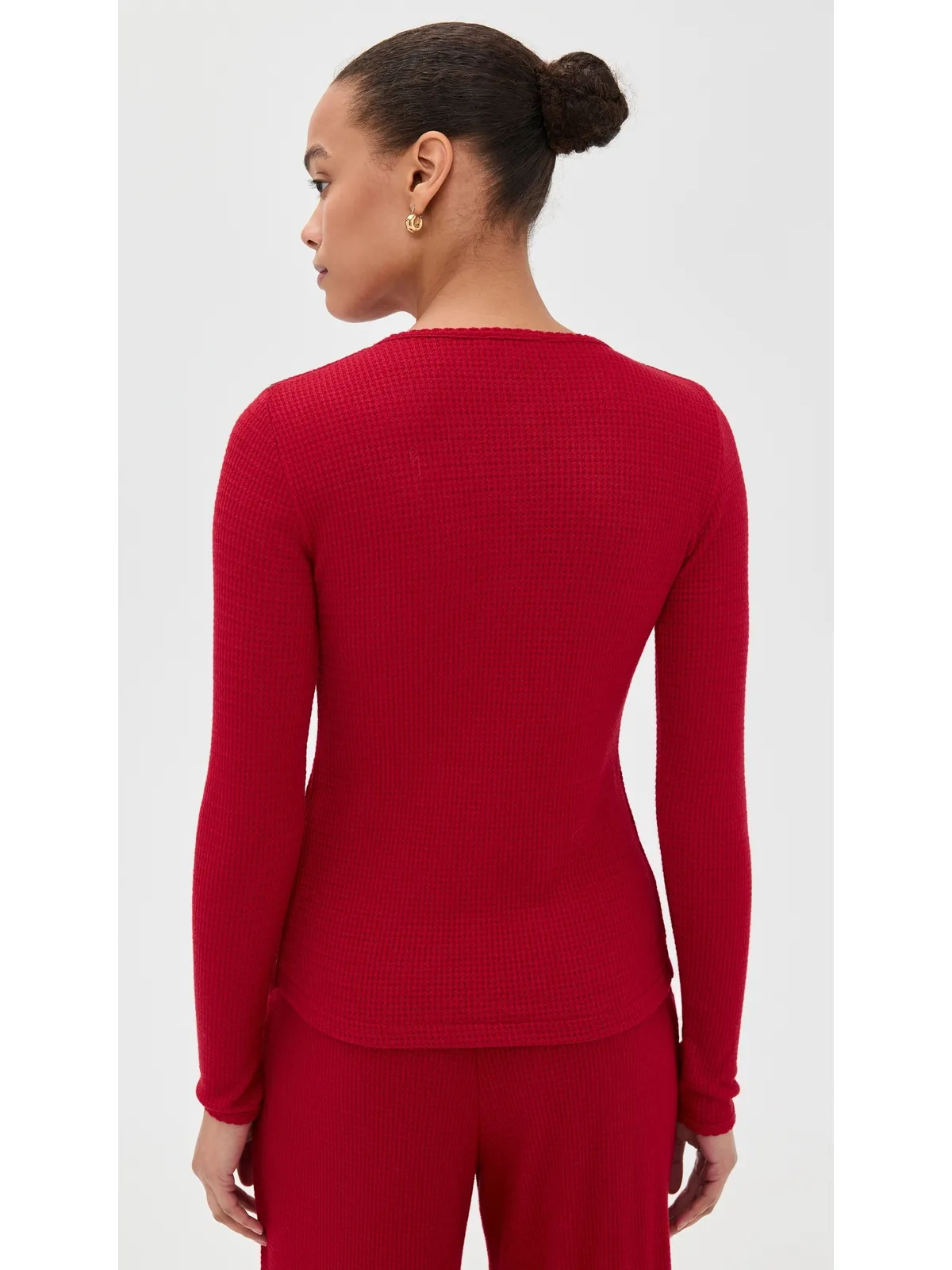 Madewell ジョーン クルーネック ワッフルトップ - 画像3