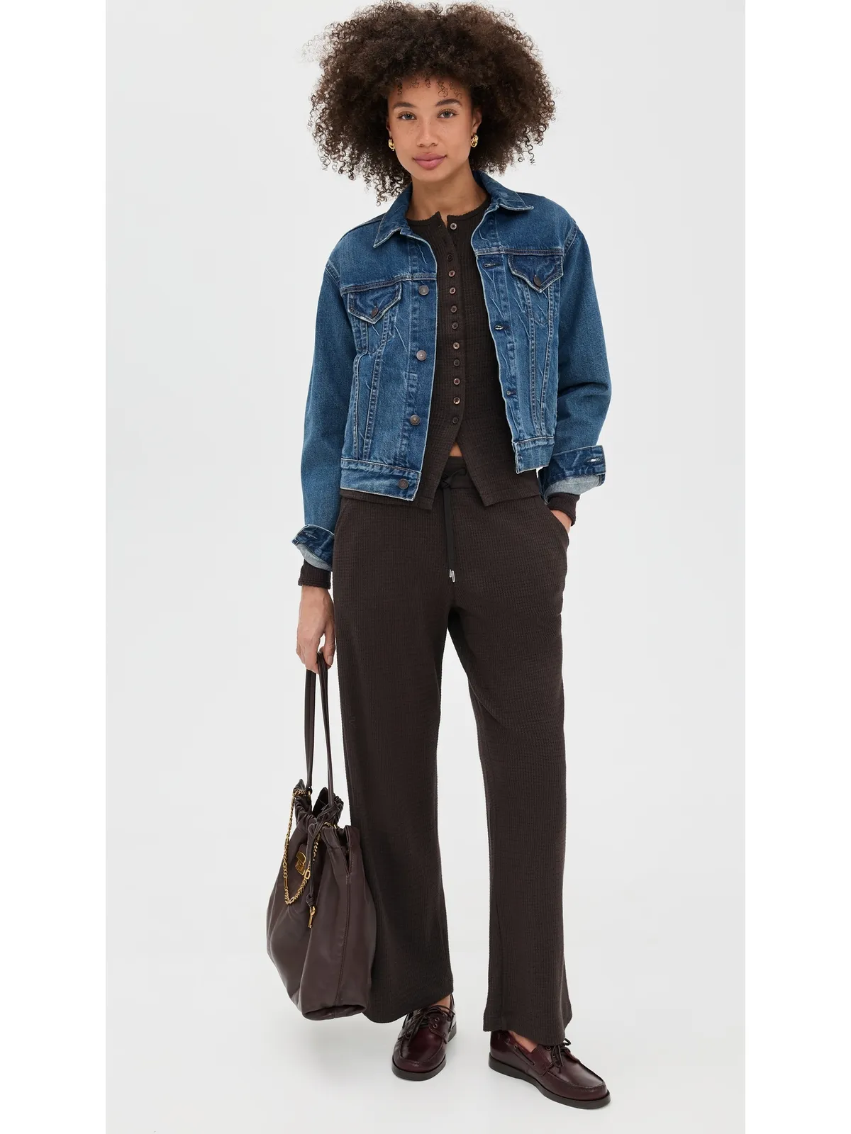 Madewell ワッフルパンツ モラセス - 画像5