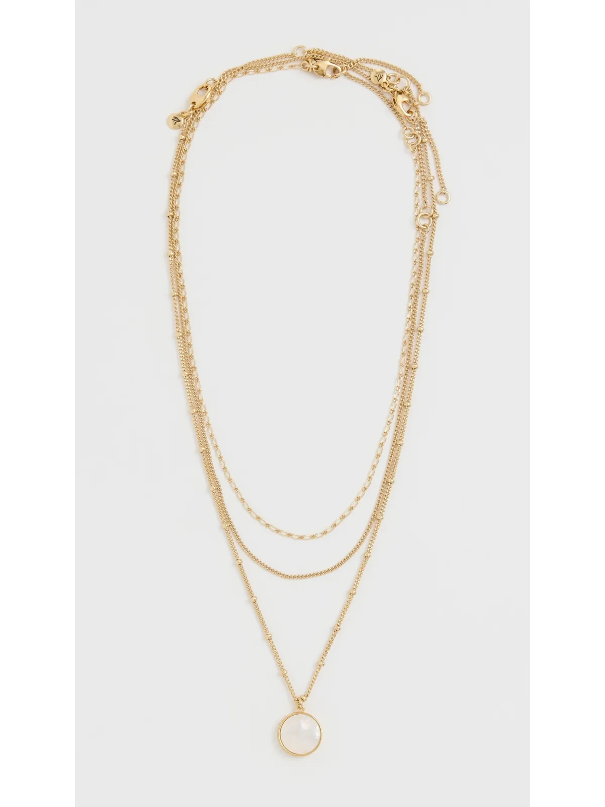 Madewell マザーオブパール ネックレス セット 3点 ゴールド ヴィンテージ - 画像2