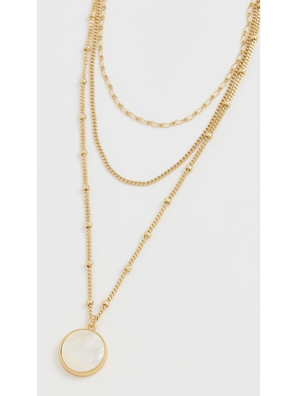 Madewell マザーオブパール ネックレス セット 3点 ゴールド ヴィンテージ - 画像4