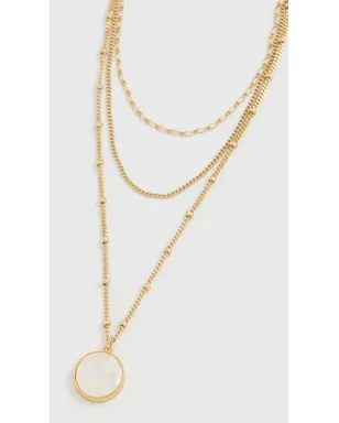 Madewell マザーオブパール ネックレス セット 3点 ゴールド ヴィンテージ - サムネイル4