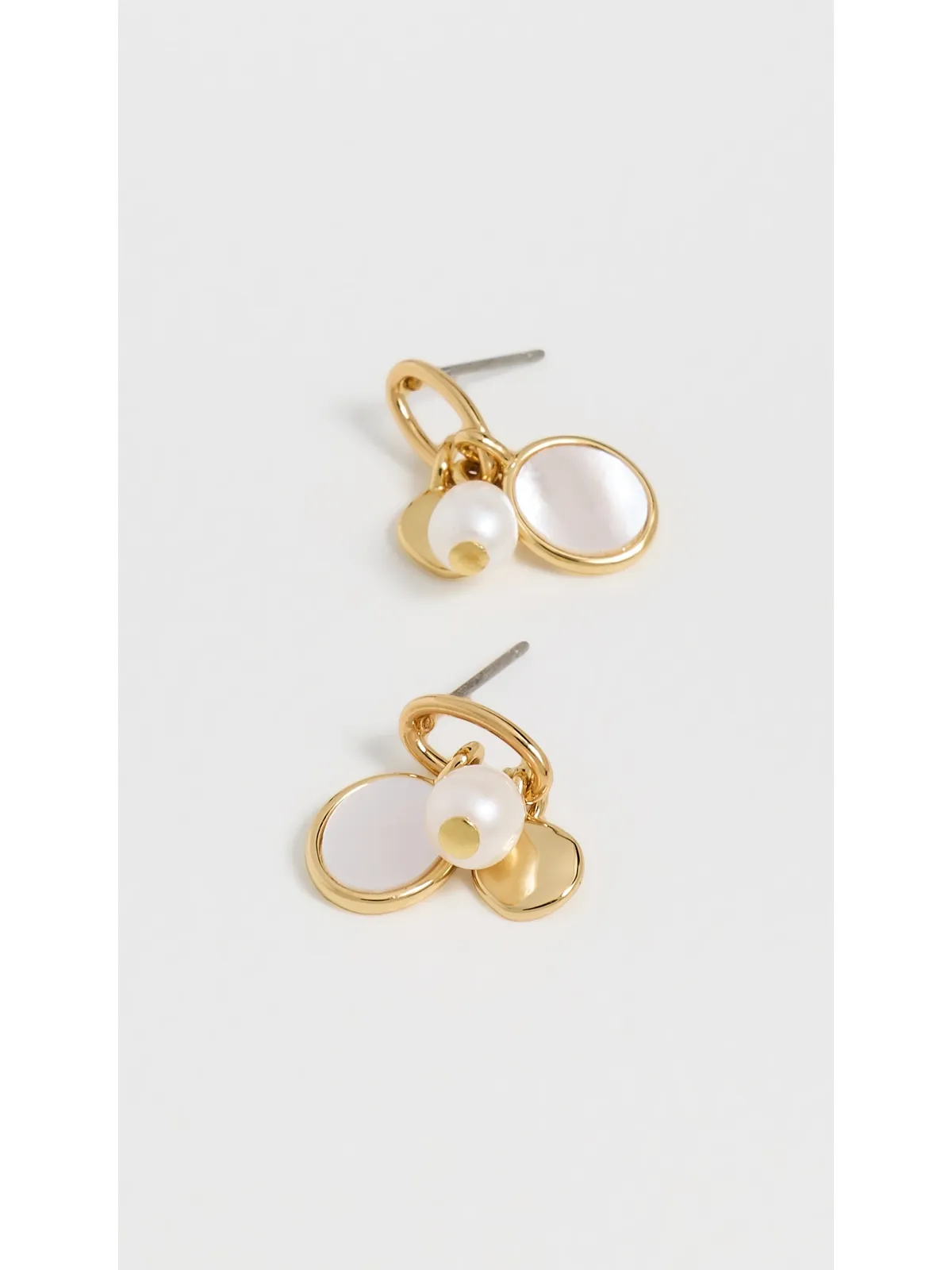Madewell 淡水パール クラスター ドロップ イヤリング アンティークゴールド - 画像4